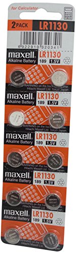 Book Cover Maxell LR1130 Alkaline Button Cell pack of 10Â in blister packaging