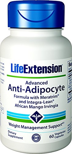 Book Cover Life Extension advanced Anti-Adipocyte Formula with meratrim and IntegraLean, African Mango Irvingia 60 Vegetarian Capsules