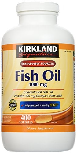 Book Cover Kirkland Signature Natural Fish Oil Concentrate with Omega-3 Fatty Acids - 400 Softgels (Pack of 2)