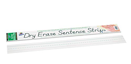 Book Cover Pacon Dry Erase Sentence Strips, 3 x 24 Inches, White, Pack of 30