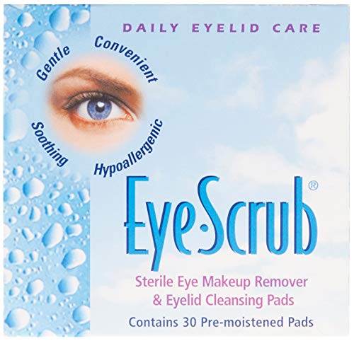 Book Cover Eye Scrub Sterile Eye Makeup Remover & Eyelid Cleansing Pads 30 Count (Pack of 3)