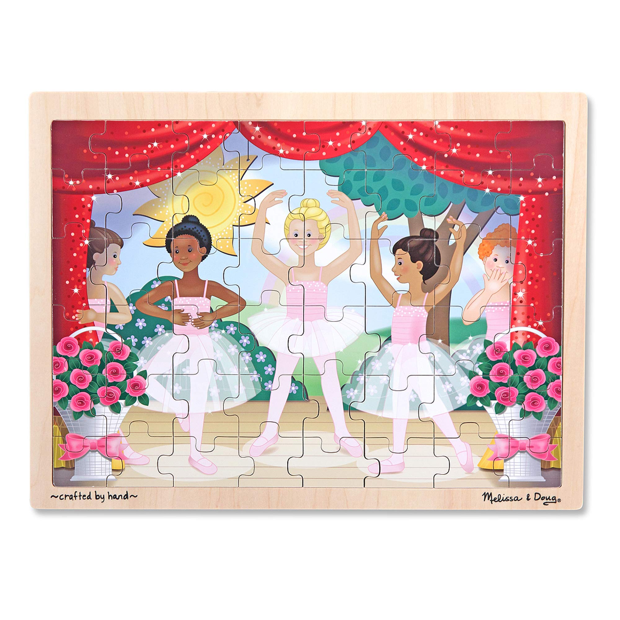 Book Cover Melissa & Doug Ballet Performance Wooden Jigsaw Puzzle (48pc)