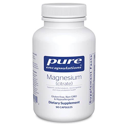 Book Cover Pure Encapsulations Magnesium (Citrate) - Supplement for Sleep, Heart Health, Cognitive Health, Bone Health, Energy, Muscles, and Metabolism* - with Premium Magnesium - 90 Capsules