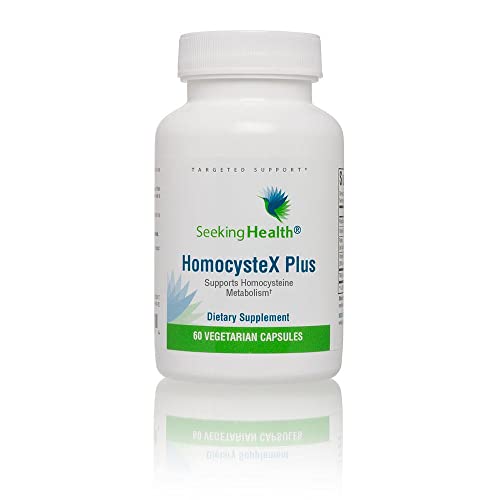 Book Cover Seeking Health HomocysteX Plus, 60 Capsules, Vitamin B Complex, Active B-Complex Vitamins, Homocysteine Level, MTHFR Gene-Mutation Support, Healthy Methylation Processes, Support Cognitive Health*
