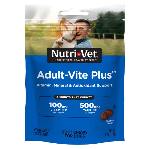 Book Cover Nutri-Vet Adult-Vite Plus Soft Chews for Dogs |Formulated with Vitamins and Minerals | Supports Everyday Health | 70 Count