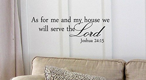 Book Cover Decalgeek DG-AS-1 As for Me and My House, We Will Serve The Lord Vinyl Wall Art Inspirational Quotes and Saying Home Decor Decal Sticker Steams