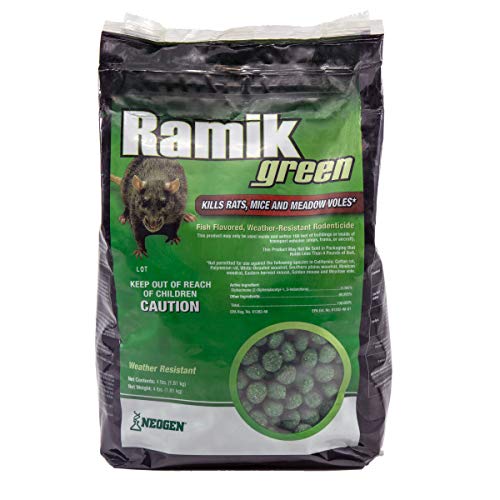Book Cover Neogen Ramik Green Fish Flavored Weather Resistant Rodenticide Nuggets, 4 lb bag