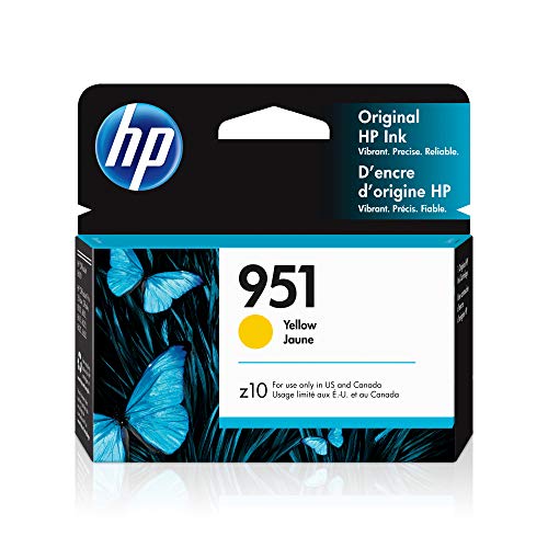 Book Cover HP 951 | Ink Cartridge | Yellow | Works with HP OfficeJet Pro 251dw, 276dw, 8600 Series, 8100 | CN052AN