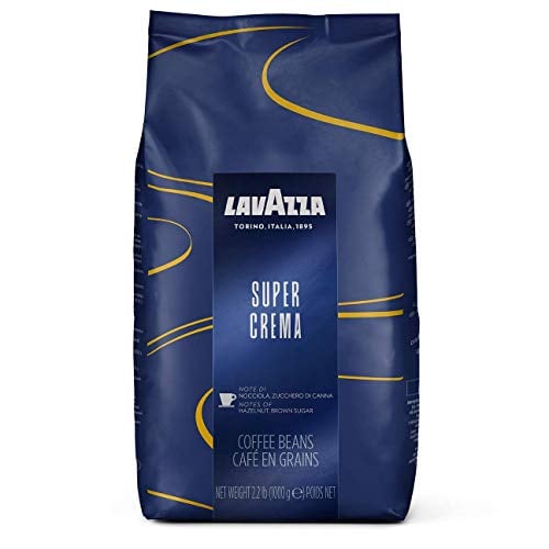 Book Cover Lavazza Super Crema Espresso medium roast Whole Bean Coffee, 2.2-pound Bag 2-pack