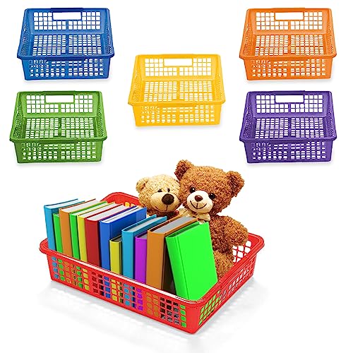 Book Cover Effortless Organization Transform Kids' Spaces with Set of 6 Plastic Baskets for Organizing, Discover the Power of Storage Baskets for Organizing