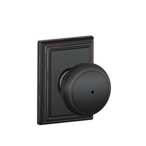 Book Cover Schlage F40AND716ADD Addison Collection Andover Privacy Knob, Aged Bronze - F40 AND 716 ADD