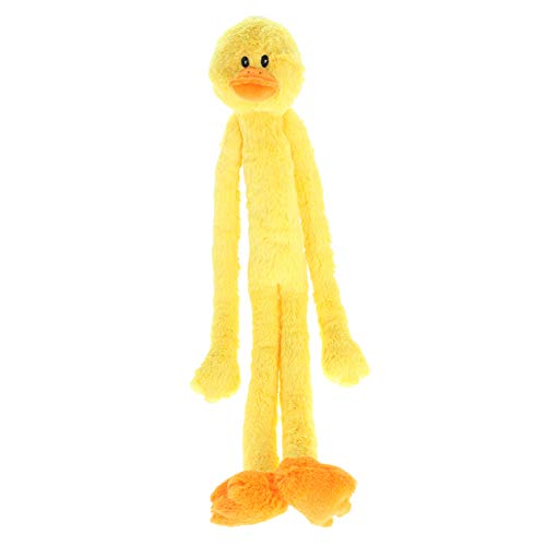 Book Cover Multipet's Swingin Slevin XXL Oversized 30-Inch Yellow Duck Plush Dog Toy