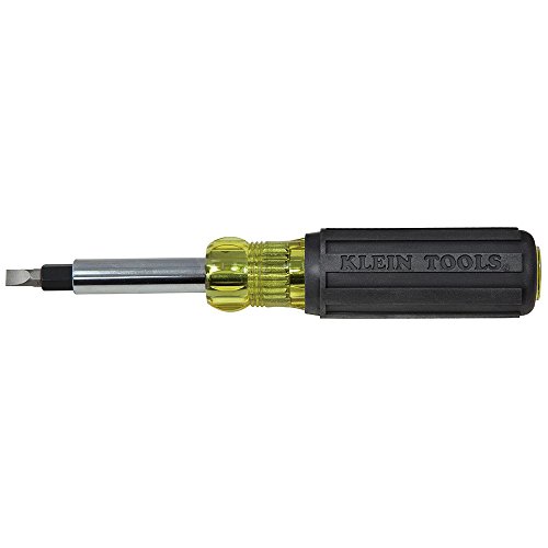 Book Cover Klein Tools 32557 Multi-Bit Screwdriver / Nut Driver, Heavy Duty 10-in-1 with Interchangable Shafts and Ph, Sl, Sq, Hex Bits and Nut Drivers