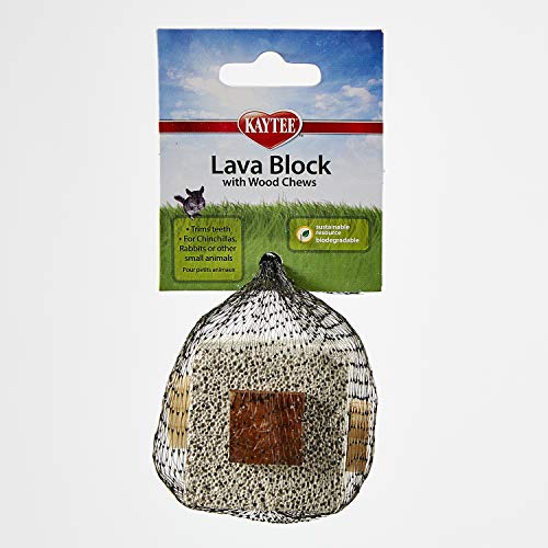 Book Cover Kaytee Lava Block Chew Toy,2.5 Inches x 2.5 Inches x 5 Inches