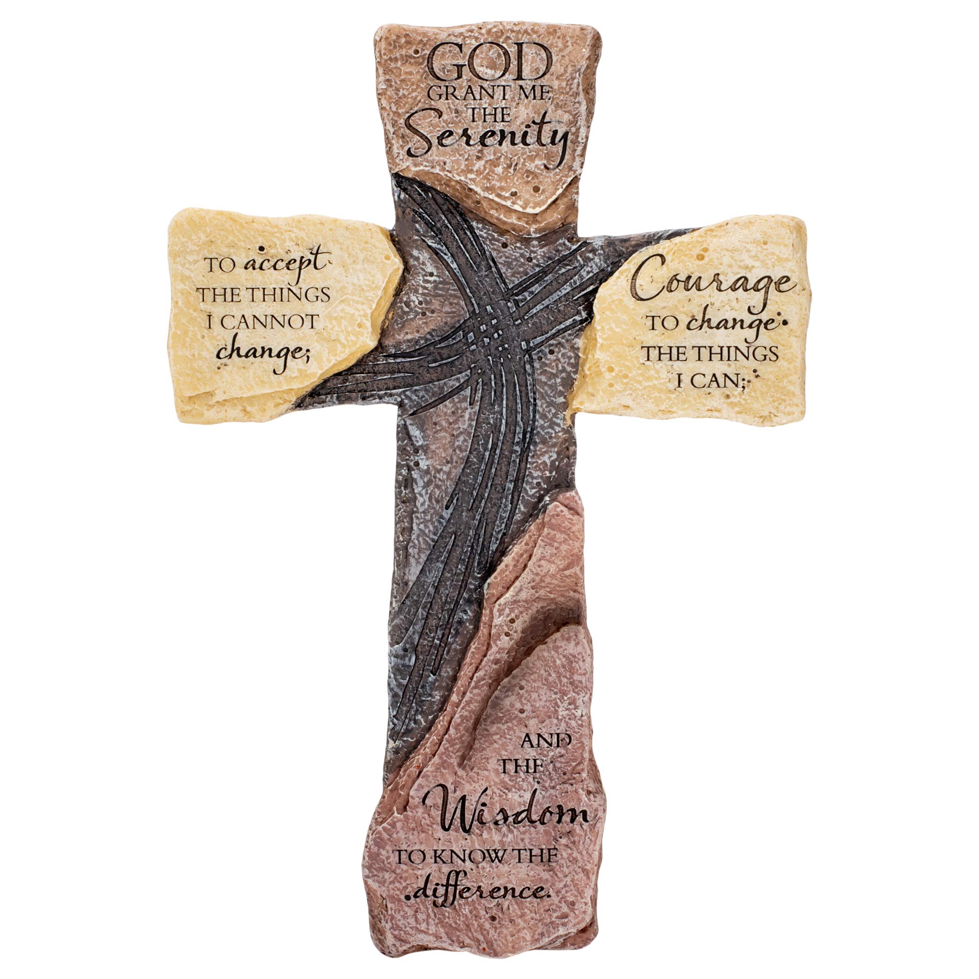 Book Cover Dicksons God Grant Me the Serenity Prayer Slate 10 Inch Resin Hanging Wall Cross
