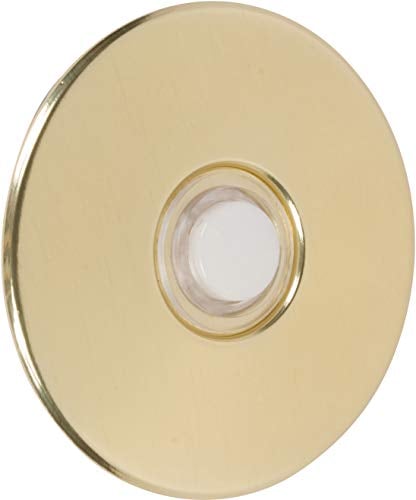 Book Cover Morris Products Lit Stucco Pushbutton Doorbell Button â€“ 5/8â€ Decorative Lighted Gold Rim Pearl Button â€“ 2-1/2â€ Gold Anodized Aluminum Plate, Spring Set â€“ Residential Commercial Use â€“ 1 Count, (78240)
