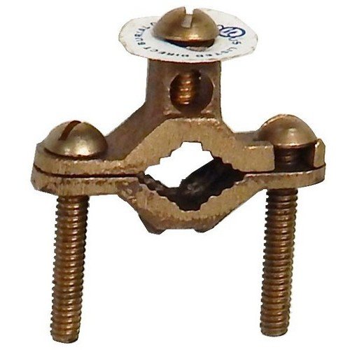 Book Cover Morris Products Direct Burial Copper Ground Pipe Clamps - For Connecting Grounding Electrodes to Water Pipes, Tubing, Ground Rods - 2-10 Wire Range, 1/2-1