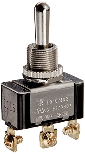 Book Cover Morris Products Momentary Contact Toggle Switch - Heavy Duty, SPDT 3 Screw Terminals - (On)-Off-(On) - 1500V Dielectric Strength, 100,000 Mechanical Life Cycles - CURus Listed - 1.13