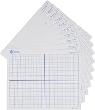 Book Cover Learning Resources Double Sided 9Â x 11Â X-Y AXIS Dry-Erase Mats, Set of 10