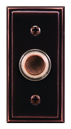 Book Cover Heath Zenith SL-602-02 Wired Push Button with Recessed Mount and Halo-Lighted Center, Antique Copper