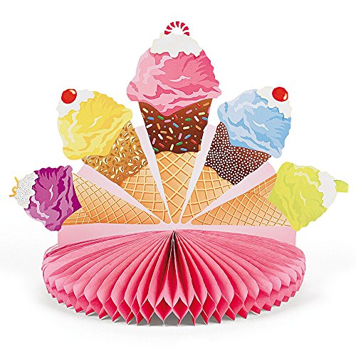 Book Cover Fun Express - I Scream For Ice Cream Centerpiece for Birthday - Party Decor - General Decor - Centerpieces - Birthday - 1 Piece