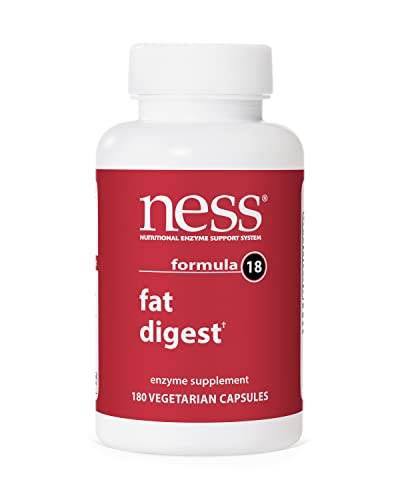 Book Cover Ness Enzymes- Fat Digest #18 180 caps