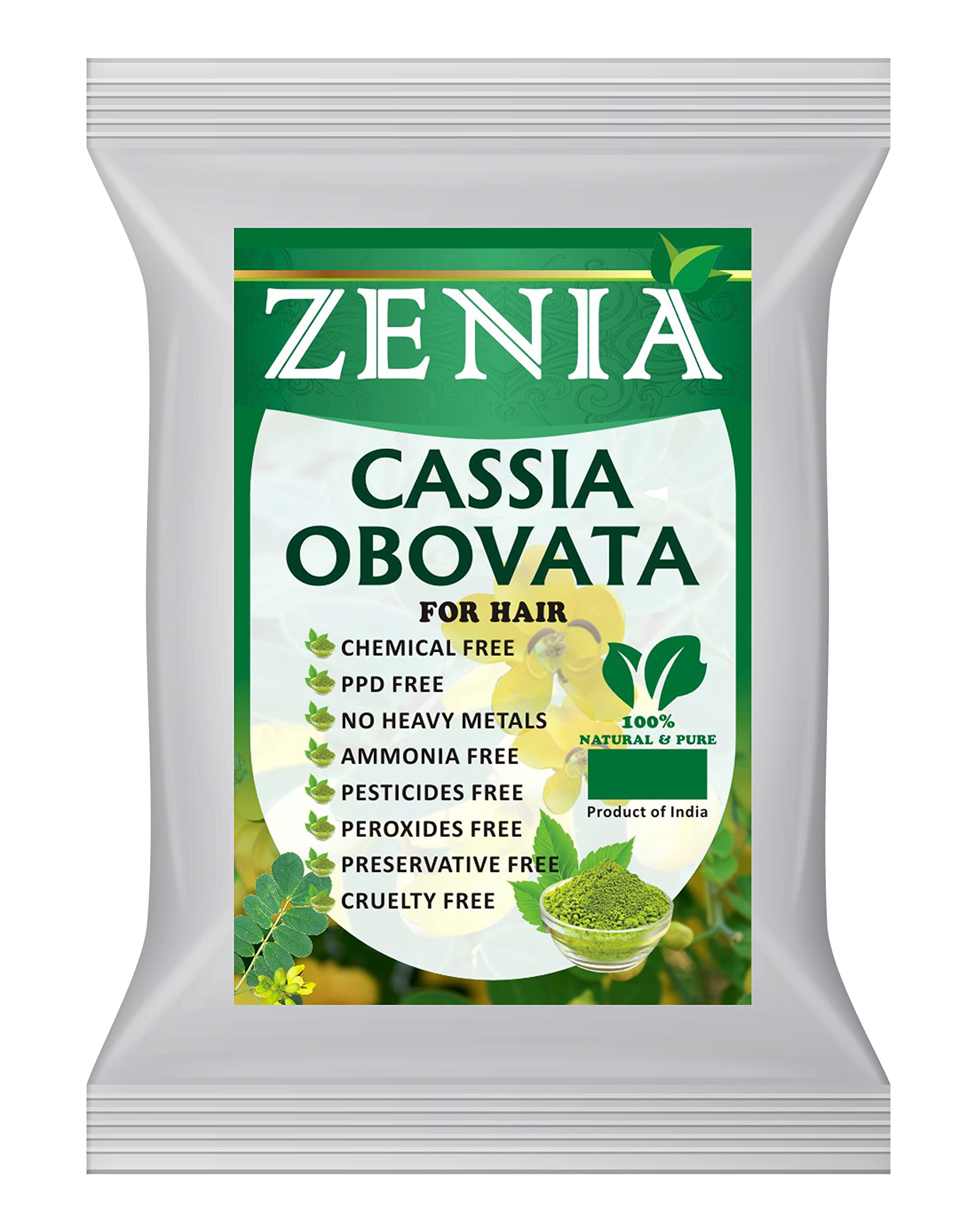 Book Cover Zenia 100% Pure Neutral Henna Powder (Cassia Obovata) | 100 grams (3.5oz) | Colorless Henna for Hair | Natural Hair Conditioner | for Silky, Soft & Shiny Hair