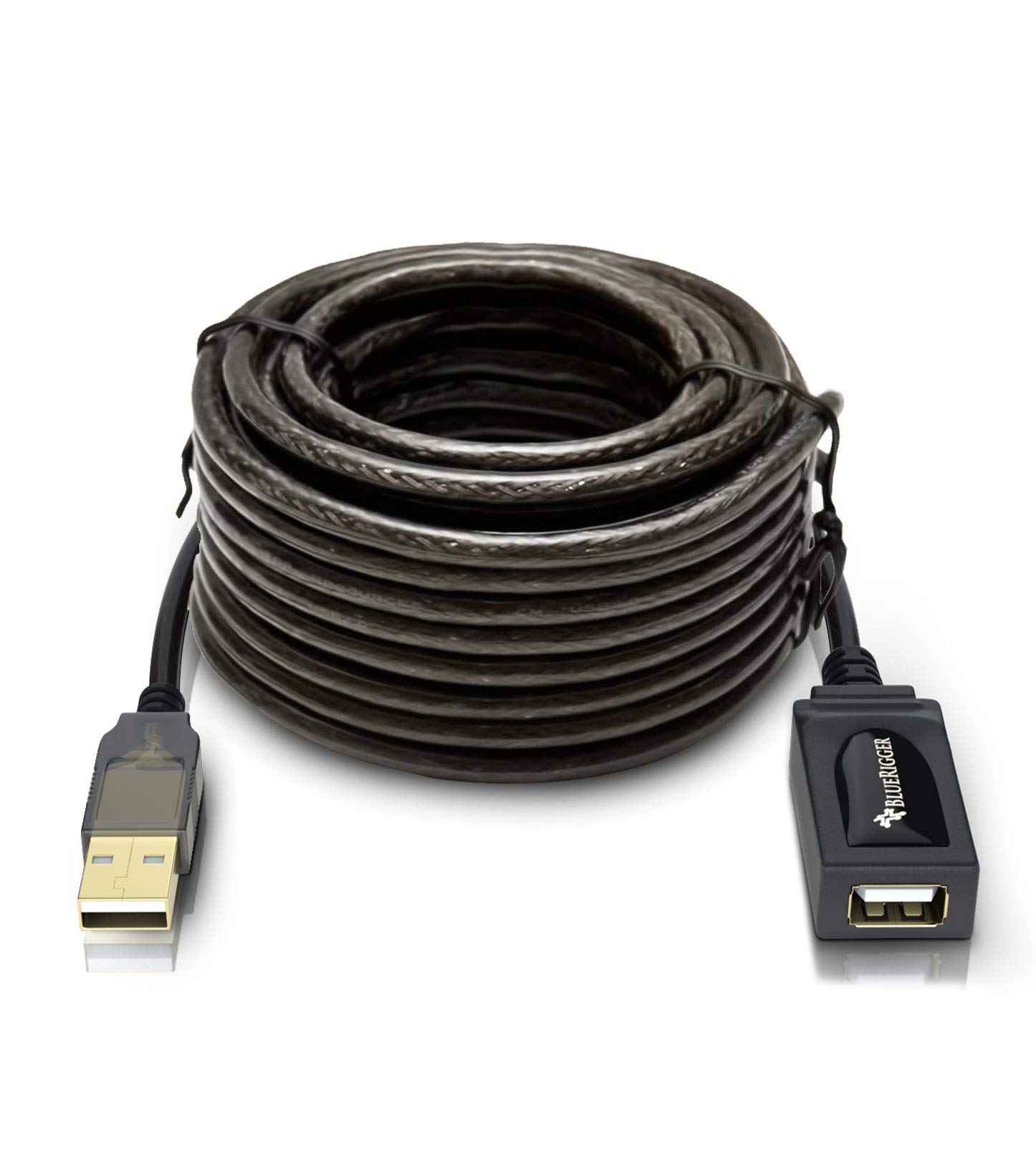 Book Cover BlueRigger USB 2.0 Type A Male to A Female Active Extension/Repeater Cable - 32 Feet (10M) USB 2.0 32FT