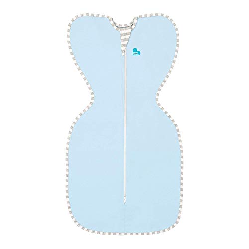 Book Cover Love To Dream Swaddle UP, Blue, Medium, 13-19 lbs., Dramatically Better Sleep, Allow Baby to Sleep in Their Preferred arms up Position for self-Soothing, snug fit Calms Startle Reflex