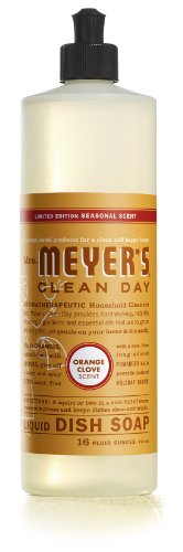 Book Cover Mrs. Meyer's Clean Day Liquid Dish Soap, Orange Clove, 16 Fluid Ounce (Pack of 2)