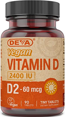 Book Cover Deva Vegan Vitamin D -- 2400 IU - 90 Tablets
