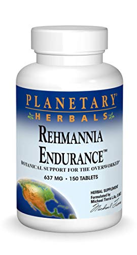Book Cover Planetary Herbals Rehmannia Endurance, Botanical Support for the Overworked*, 637 mg - 150 Tablets