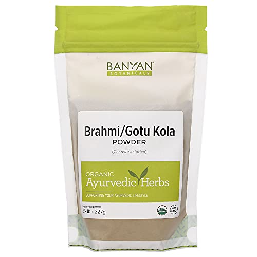 Book Cover Banyan Botanicals Brahmi/Gotu Kola Powder – Organic Centella Asiatica ­­–Supports Focus, Concentration, Alertness, and a Balanced Sense of Calm* – ½ lb. – Non-GMO Sustainably Sourced Vegan