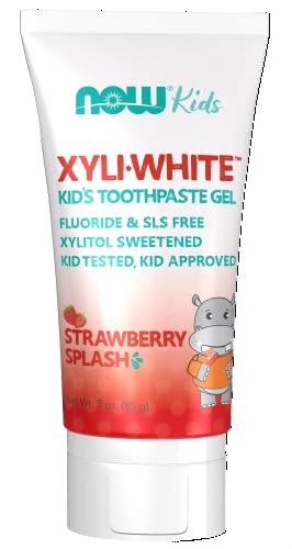 Book Cover NOW Solutions, Xyliwhite™ Toothpaste Gel for Kids, Strawberry Splash Flavor, Kid Approved! 3-Ounce, packaging may vary