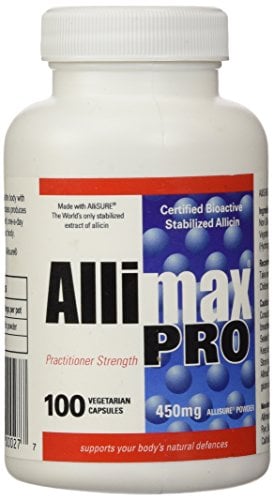 Book Cover Allimax International Limited Allimax Pro Vegicaps, 450 mg, 100 Count