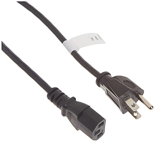 Book Cover StarTech.com 15 ft Standard Computer Power Cord (NEMA 5-15 to IEC 60320 C13) - 18 AWG Replacement AC Power Cable for PC or Monitor - 125V @ 10A (PXT10115) Black