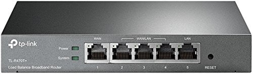Book Cover TP-LINK Safestream TL-470T+ 10/100 Broadband Desktop Loadbalance Router, 110M Nat Throughput, 10K Concurrent Sessions, Vlan, Multi-Nat, 4 WAN Load Balance or Auto Failover