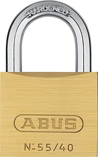 Book Cover ABUS 55/40 Solid Brass Padlock with Hardened Steel Shackle, Keyed Different