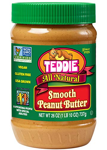 Book Cover Teddie All Natural Peanut Butter, Smooth, 26-Ounce Jar (Pack of 3) by Teddie
