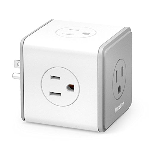Book Cover Huntkey Outlet Expanding Adapter, Surge Protector with 5 AC Outlets, Modular Design, Built-in Overload Fuse