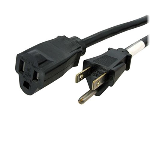 Book Cover StarTech.com 10ft Power Cord Extension Cable (NEMA 5-15R to NEMA 5-15P) - 14 AWG AC Power Cable - 125V, 15A (PAC1011410)