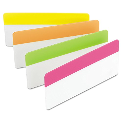 Book Cover Post-It 686-PLOY3IN Durable File Tabs, 3 x 1.5, Bright Colors, 24-Pack
