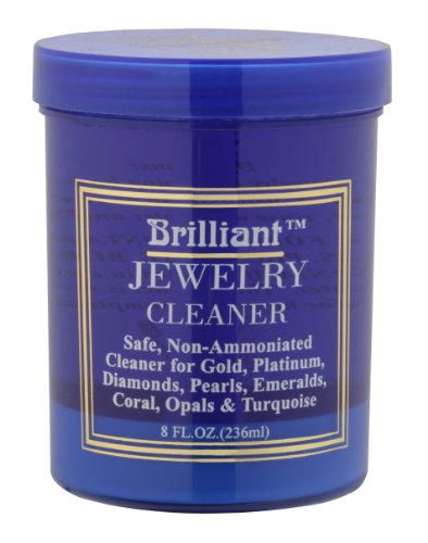 Book Cover Brilliant 8 Oz Jewelry Cleaner with Cleaning Basket and Brush
