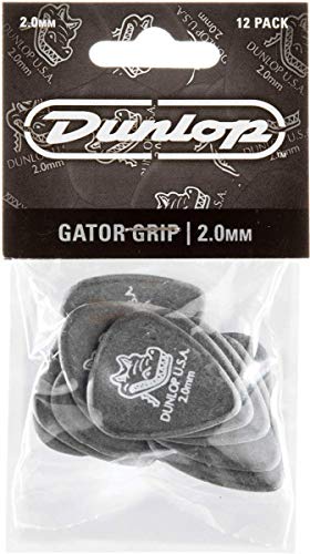 Book Cover JIM DUNLOP 417P2.0 Grip®, Black, 2.0mm, 12/Player's Pack