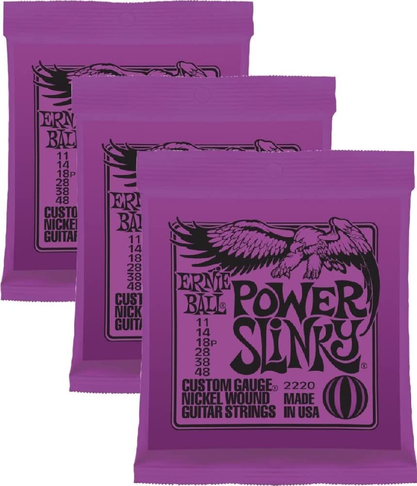 Book Cover Ernie Ball Power Slinky Guitar Strings (Pack of 3) (2220x3) Power 11-48