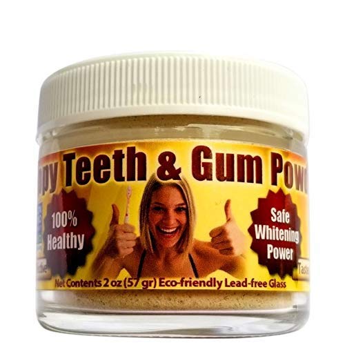 Book Cover Gum Disease & Gum Recession Help - Organic Tooth Powder - Happy Teeth & Gum Powder - Gingivitis - Plaque - Bleeding - Sensitivity - Inflammation - Bad Breath - Peppermint - Whitening - Anti-Cavity
