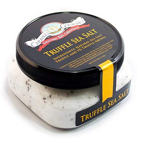 Book Cover Caravel Gourmet Italian Black Truffle Sea Salt - All-Natural Infused Sea Salt with Black Truffles & Truffle Oil from Italy - No Gluten, No MSG, Non-GMO - 4 oz. Stackable Jar