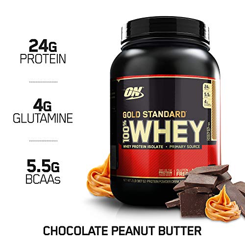 Book Cover Optimum Nutrition Gold Standard 100% Whey Protein Powder, Chocolate Peanut Butter, 2 Pound