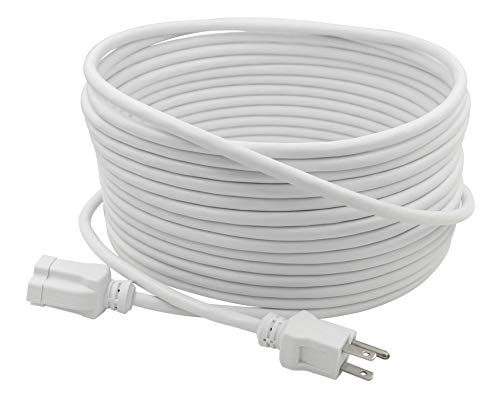 Book Cover Prime Wire & Cable EC883627 16/3 SJTW Landscape Extension Cord, 35 Feet (White)