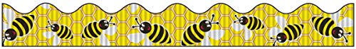 Book Cover Bordette Scalloped Bee Dazzle Decorative Border, 2-1/4 Inches x 25 Feet